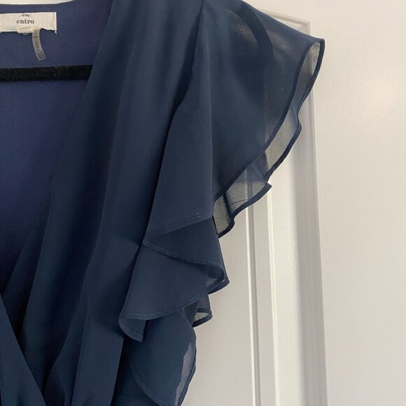 VICI Slow Motion Wrap Maxi Dress - Navy - M - Picture 6 of 8